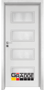 Интериорна HDF врата, модел Gradde Blomendal, Бял Мат