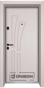 Входна врата UNISON OPTIMA 205p, цвят Перла