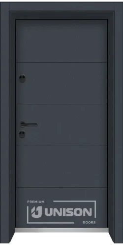 Входна врата Unison Clima Pro, цвят Графит