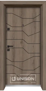 Входна врата UNISON LAMINOR L-121, цвят Тунис
