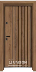 Входна врата UNISON LAMINOR L-142, цвят Бали
