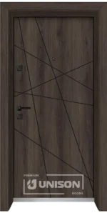Входна врата UNISON LAMINOR L-187, цвят Фиджи